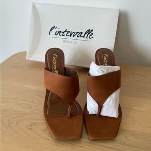 L'INTERVALLE Women's Tan Heeled Sandals